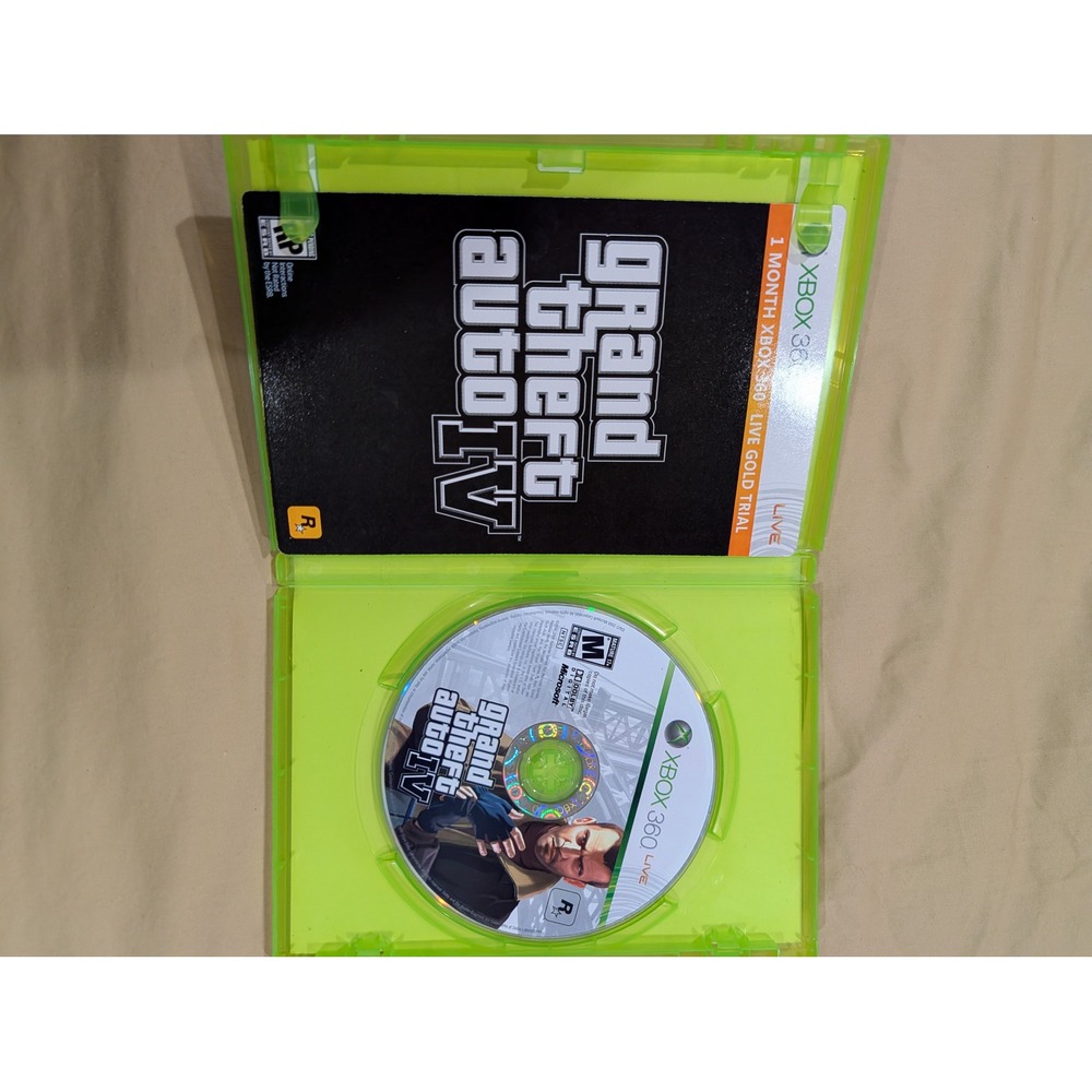 Rockstar Grand Theft Auto IV Xbox 360 Game NTSC M Rating Green Case GTA 4 - Picture 3 of 5